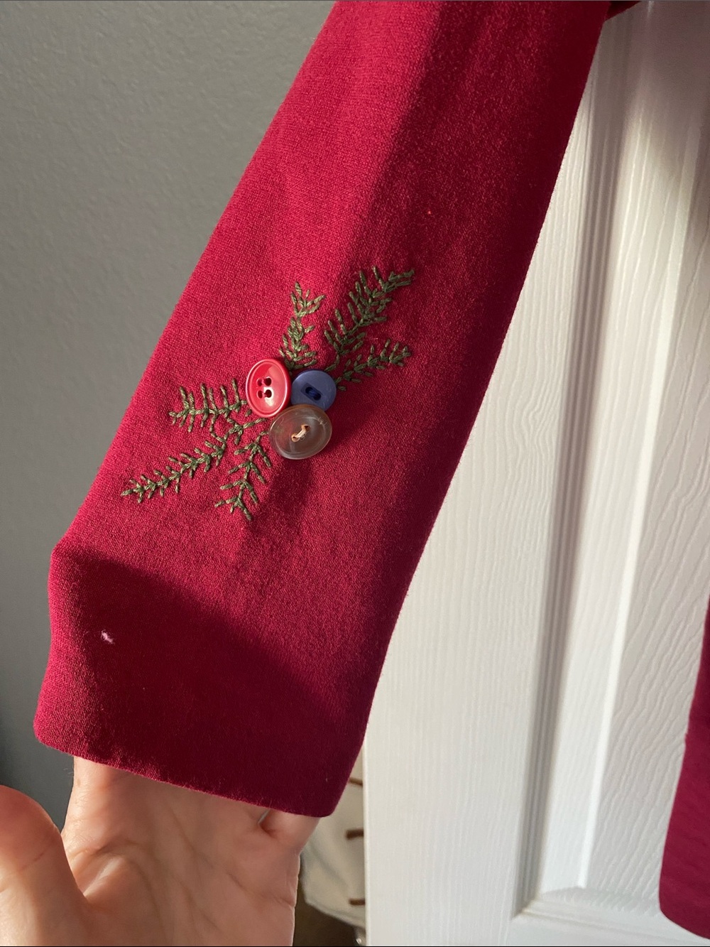 Source Unknown Red Button-Embellished Tree Tunic - Picture 6 of 6